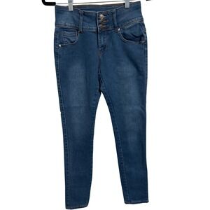 Bamboo Jeans‎ Skinny Stretch Blue Jeans 3 Button/Zip Juniors Size 5